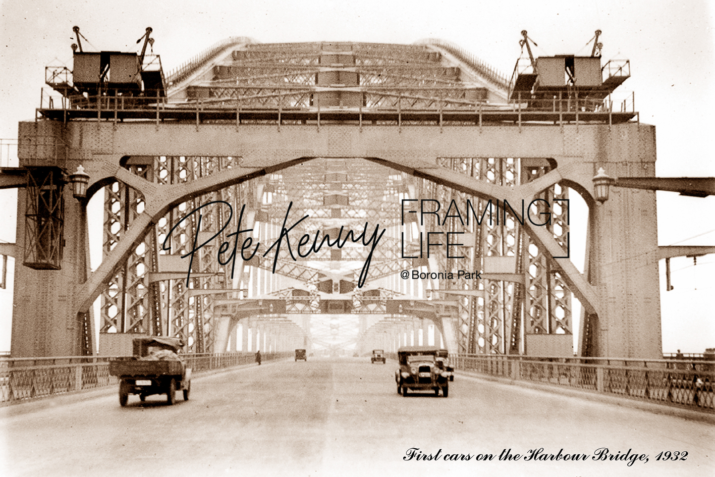First cars on the Bridge